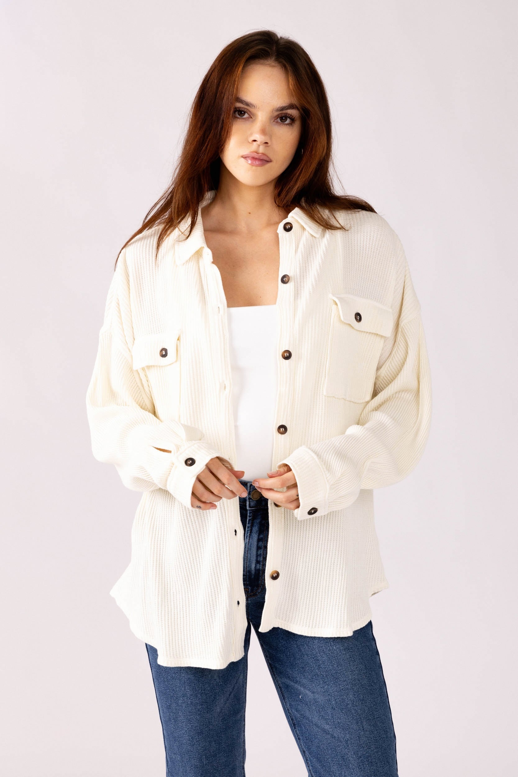 SALE - Maika Waffle Knit Shirt
