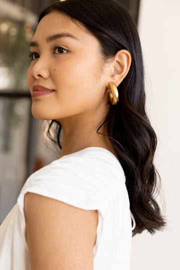 Keke Chunky Metal Hoop Earrings