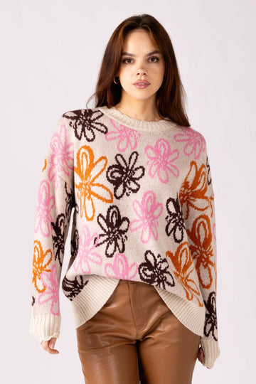 SALE - Devyn Floral Pattern Sweater