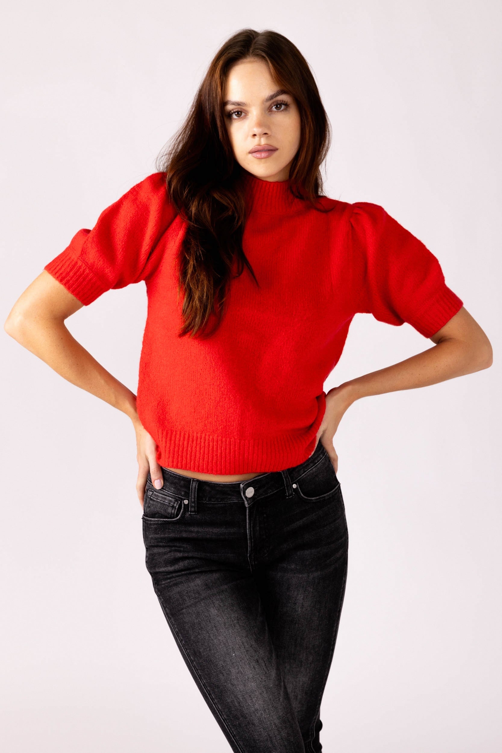 Layla Puff Sleeve Knit Top