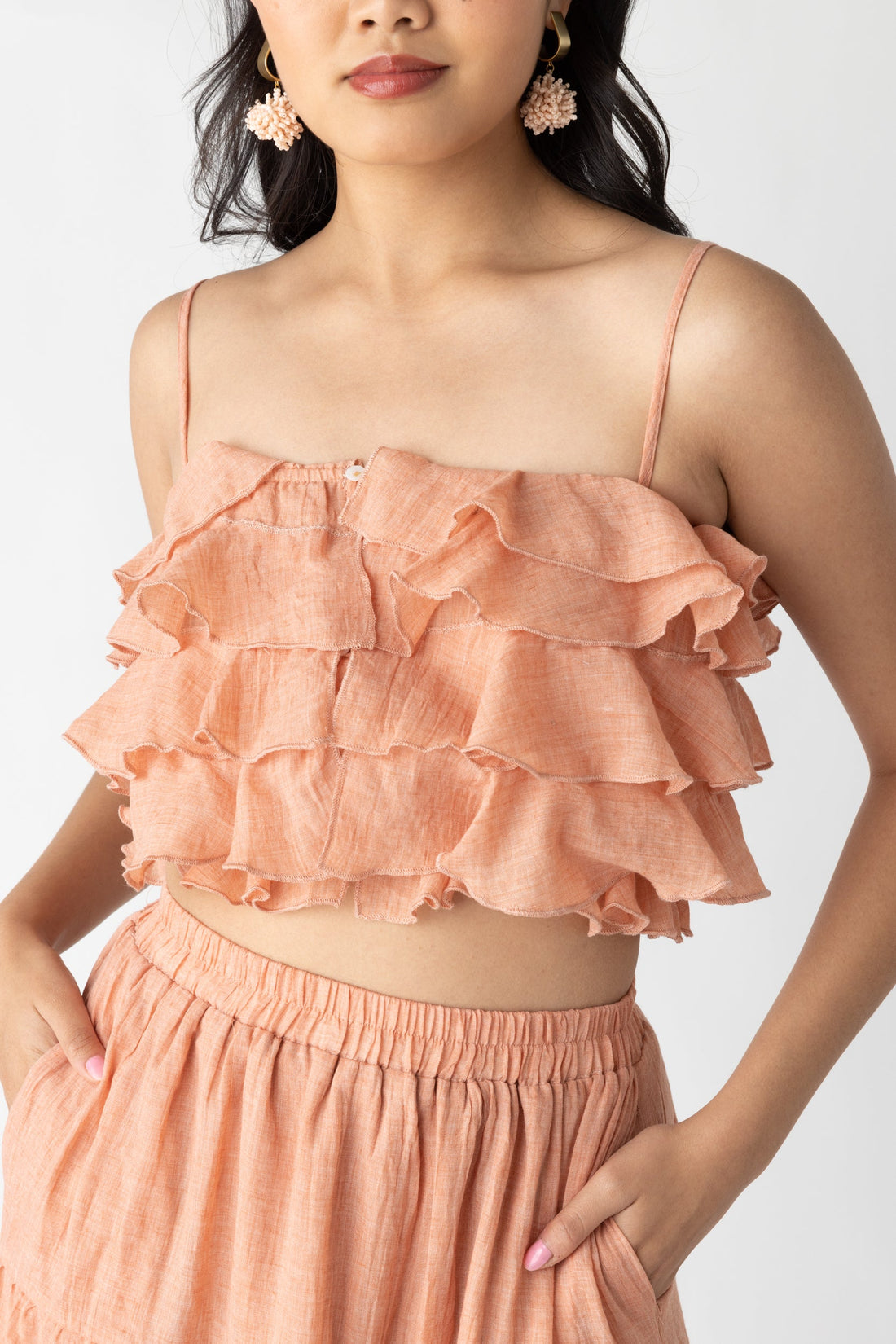 Ivy Ruffle Cropped Top
