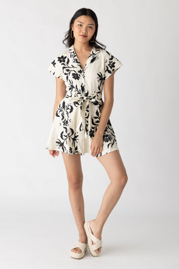 Lacy Floral Linen Dress