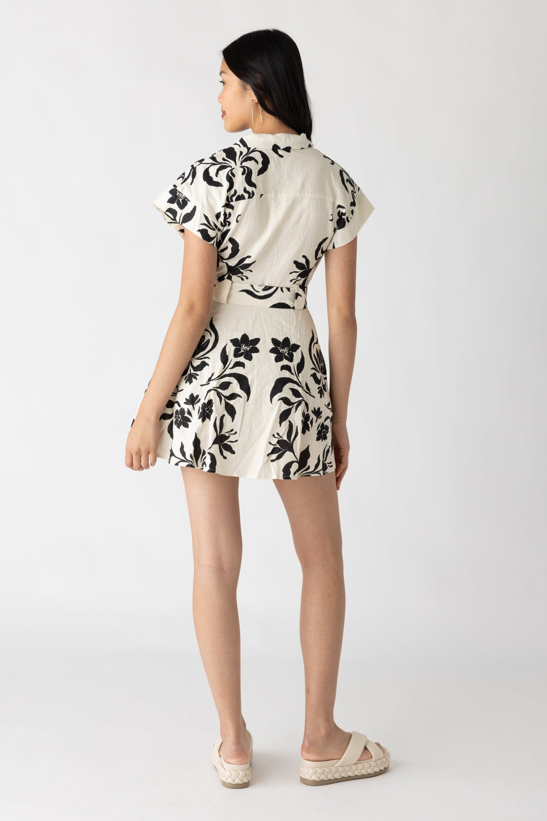Lacy Floral Linen Dress