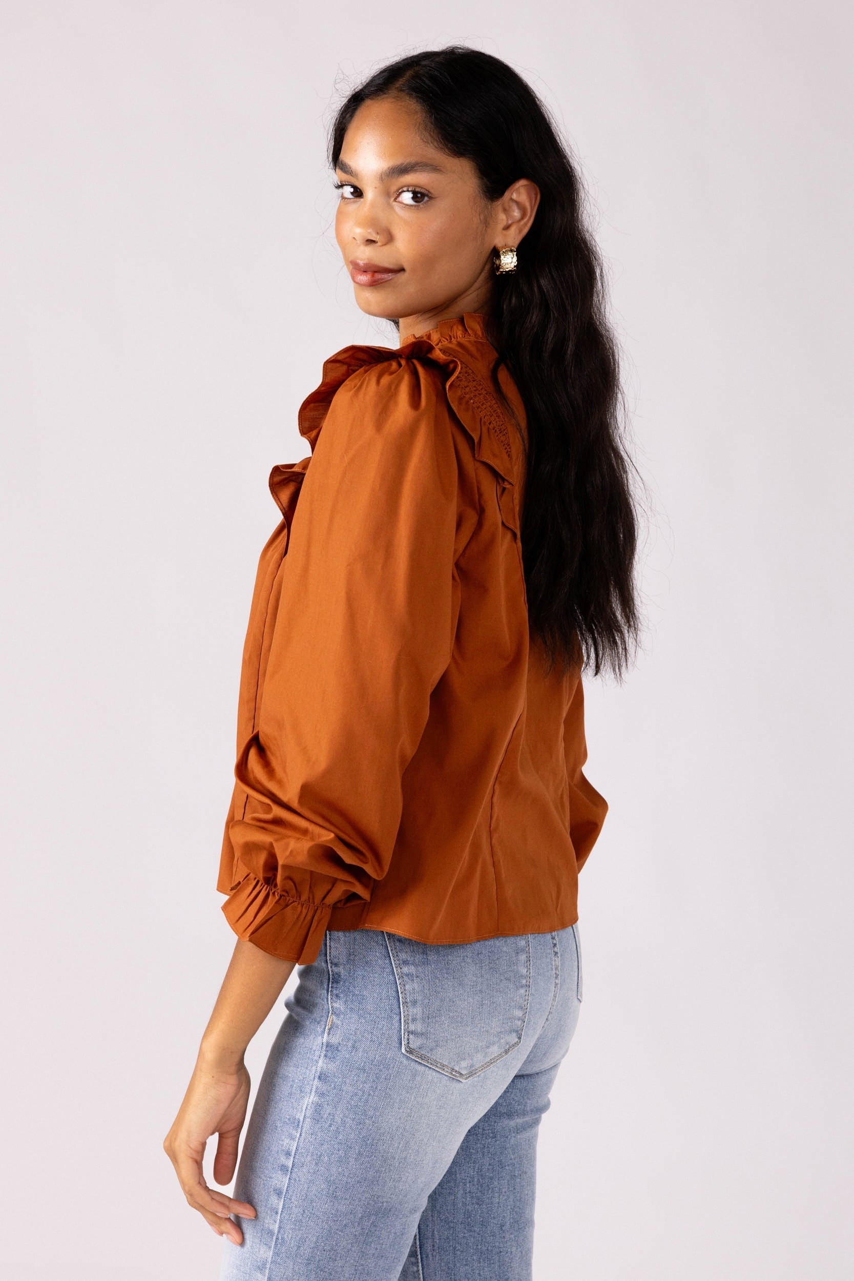 SALE - Haddie Smocked Front Top
