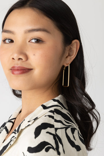 SALE - Essie Rectangular Hoop Earrings