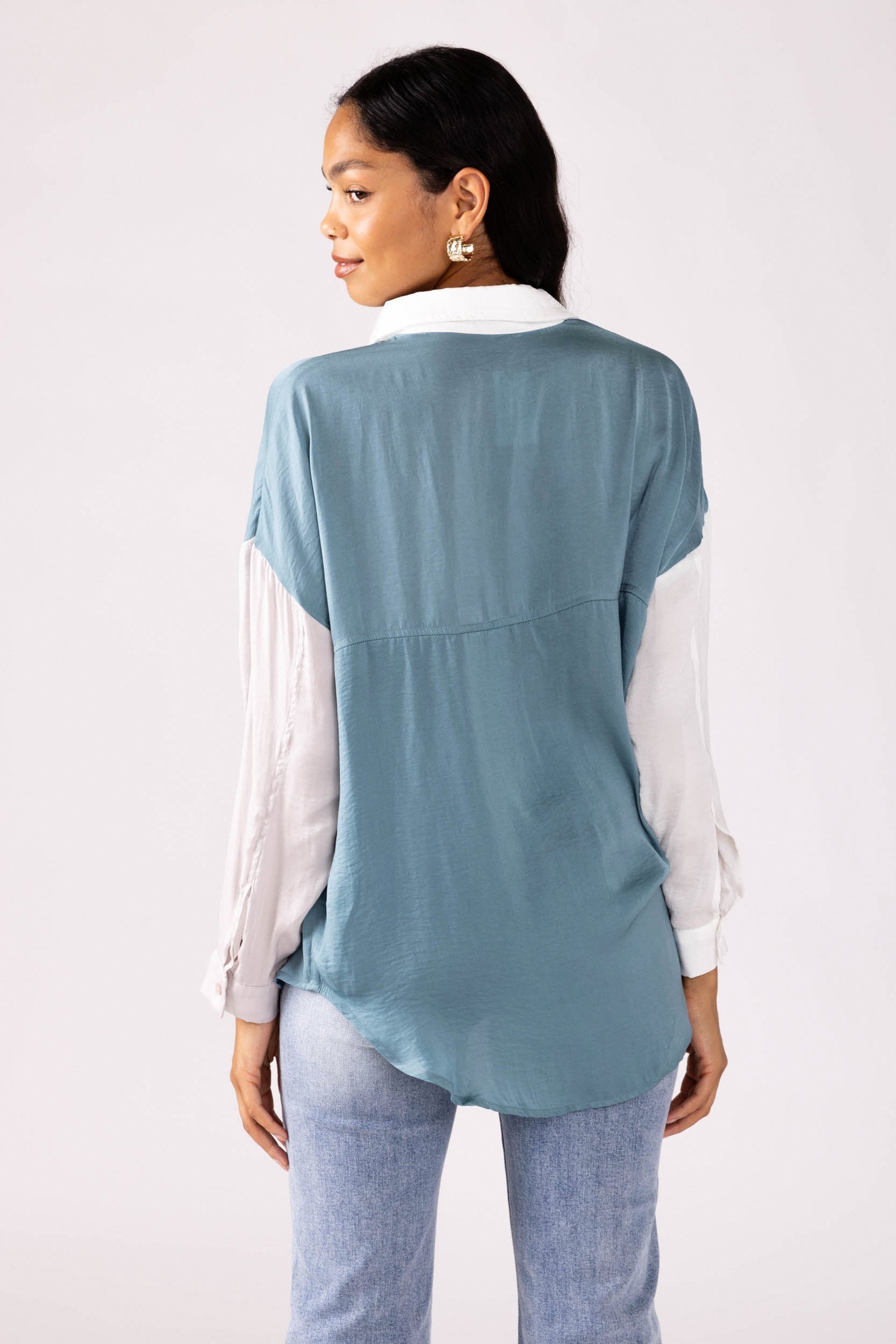 SALE - Alivia Colorblock Button Down Top
