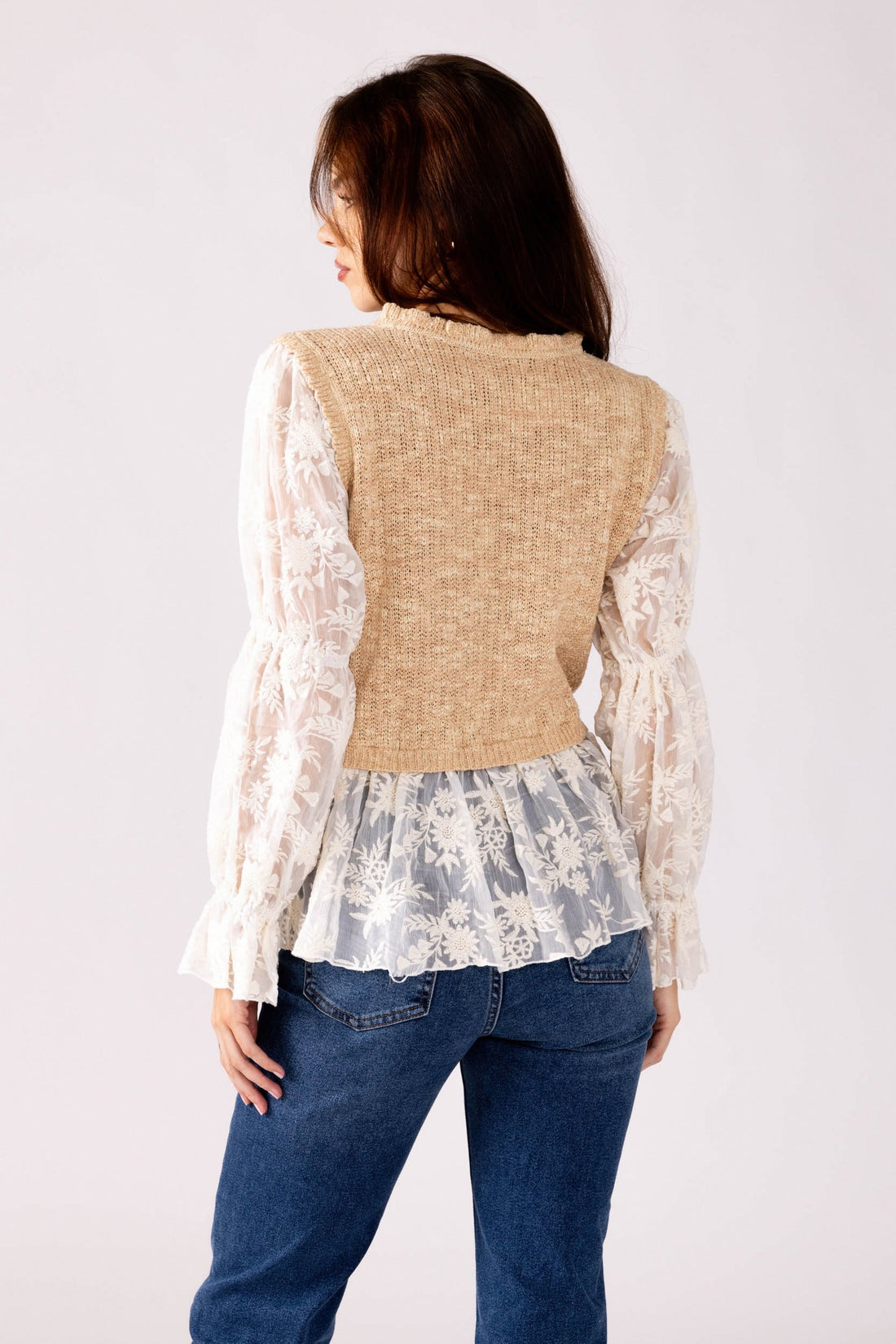 Dianna Lace Detail Sweater