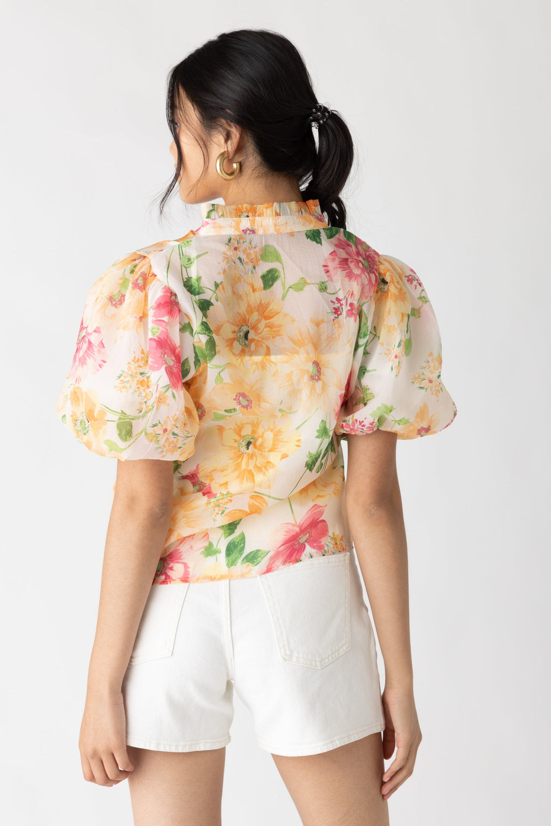 Rachel Short Sleeve Floral Blouse