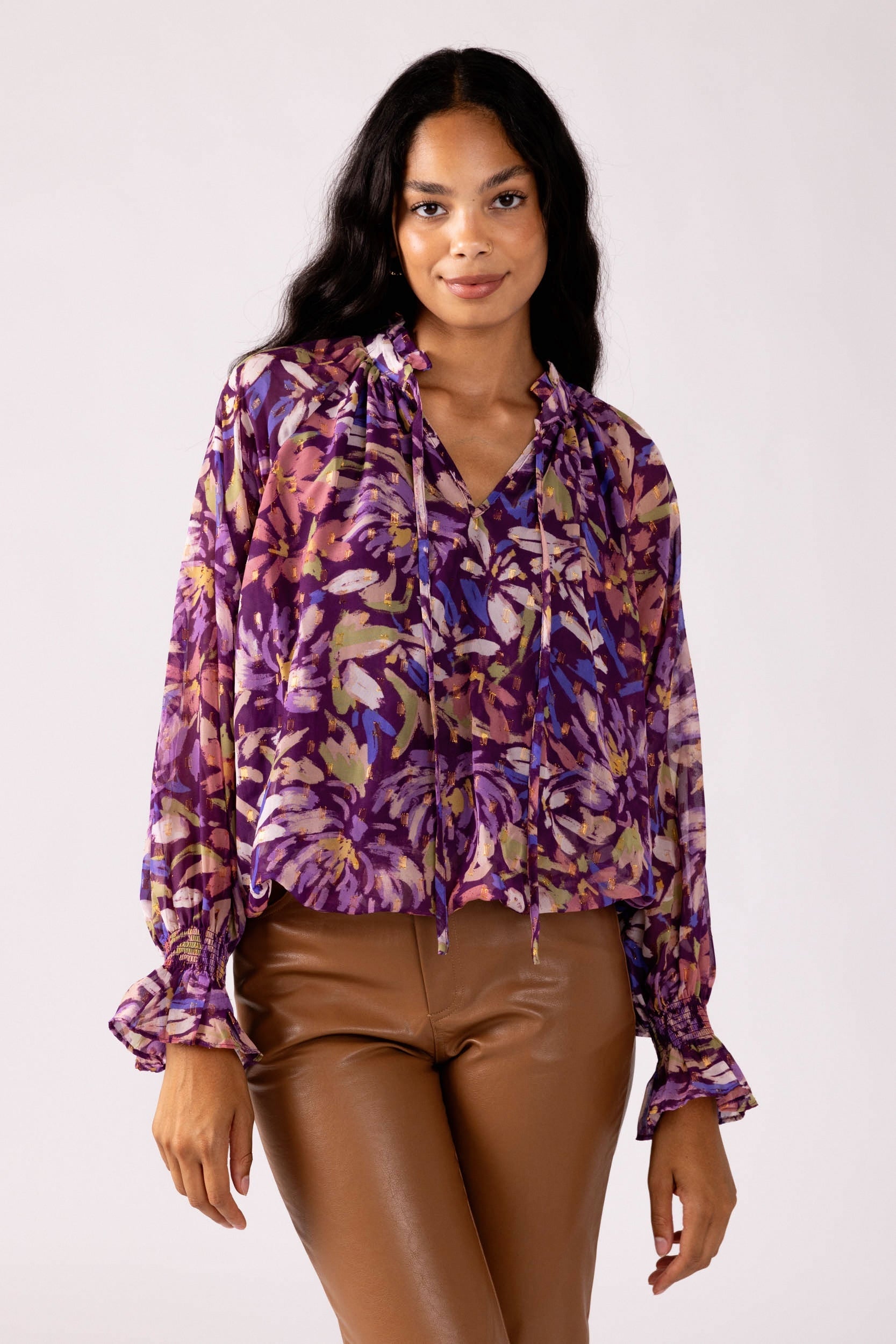 SALE - Dena High Neck Blouse