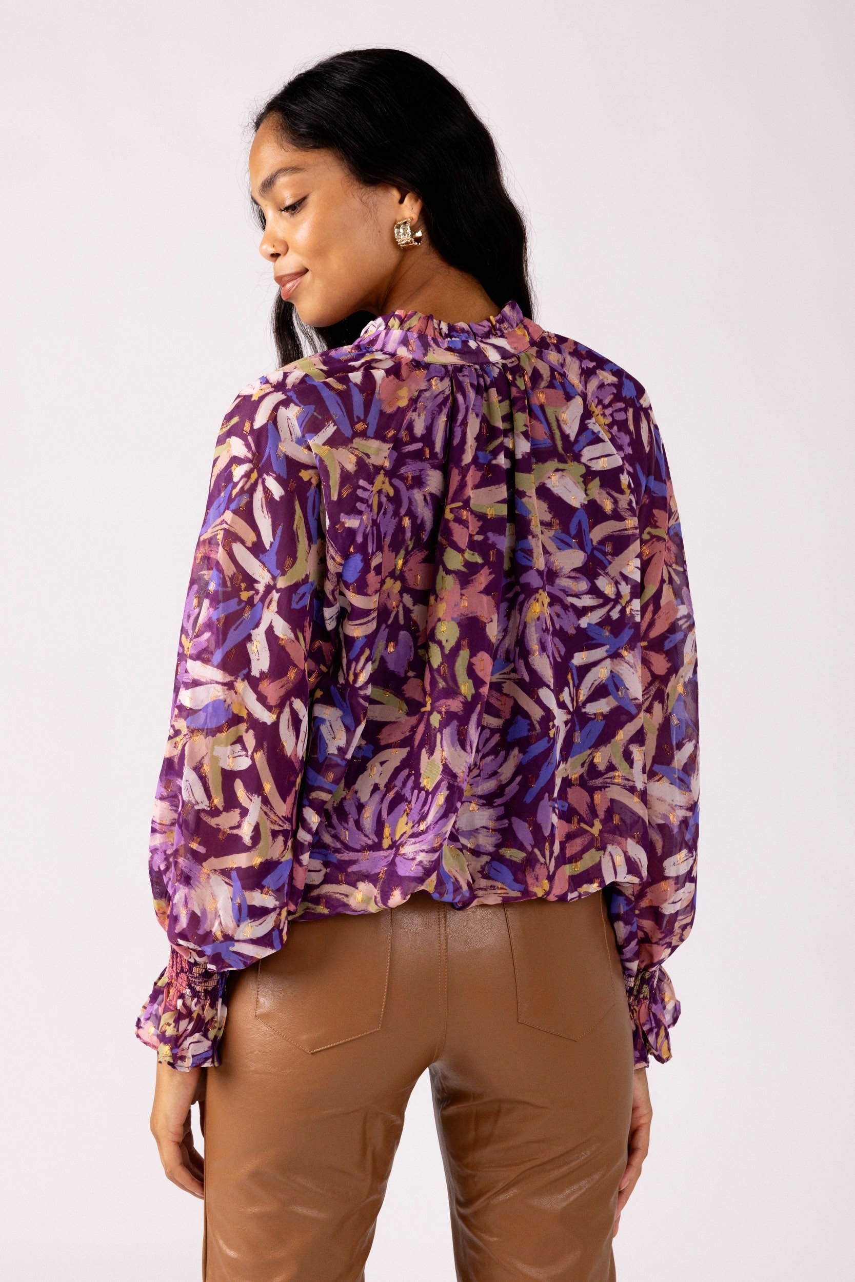 SALE - Dena High Neck Blouse