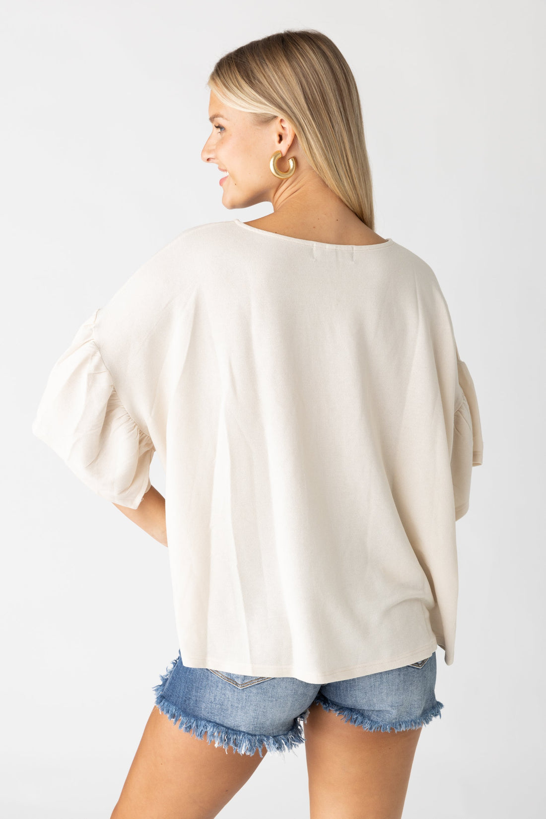 SALE - Brynn Ruffle Trim Tee
