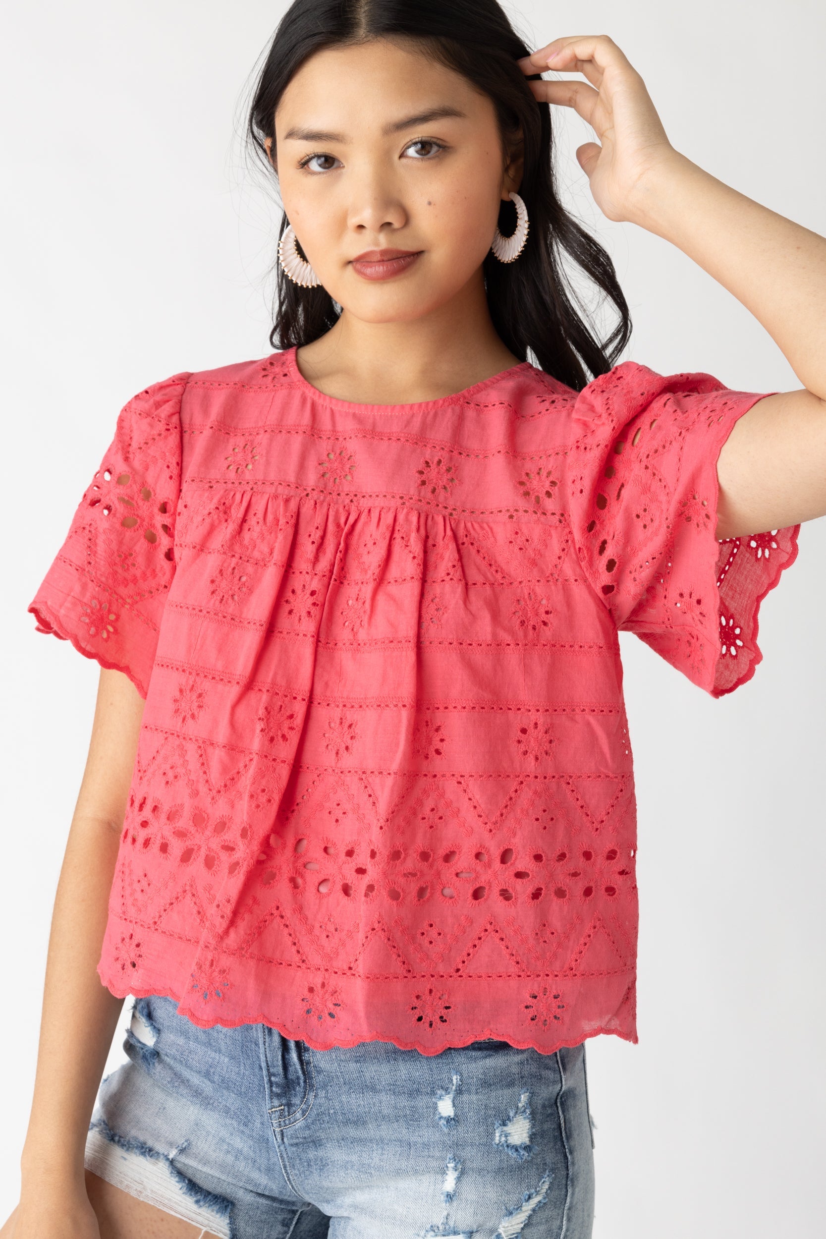 Winnie Eyelet Top