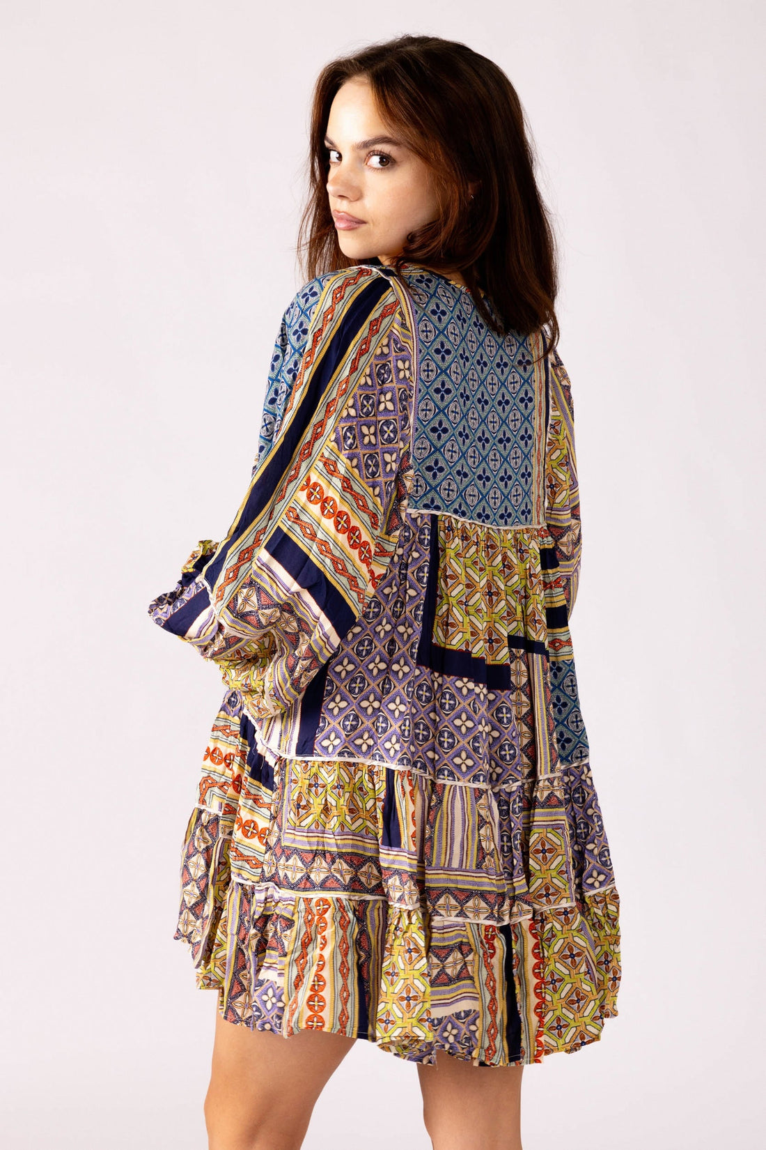 Sally Abstract Print Mini Dress