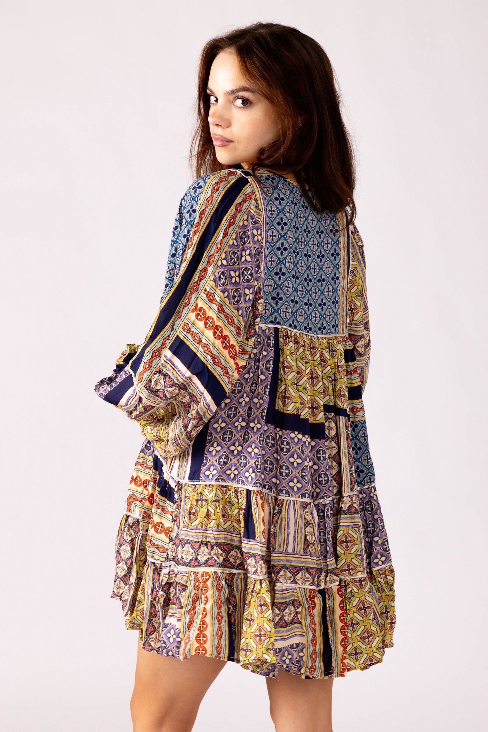 Sally Abstract Print Mini Dress