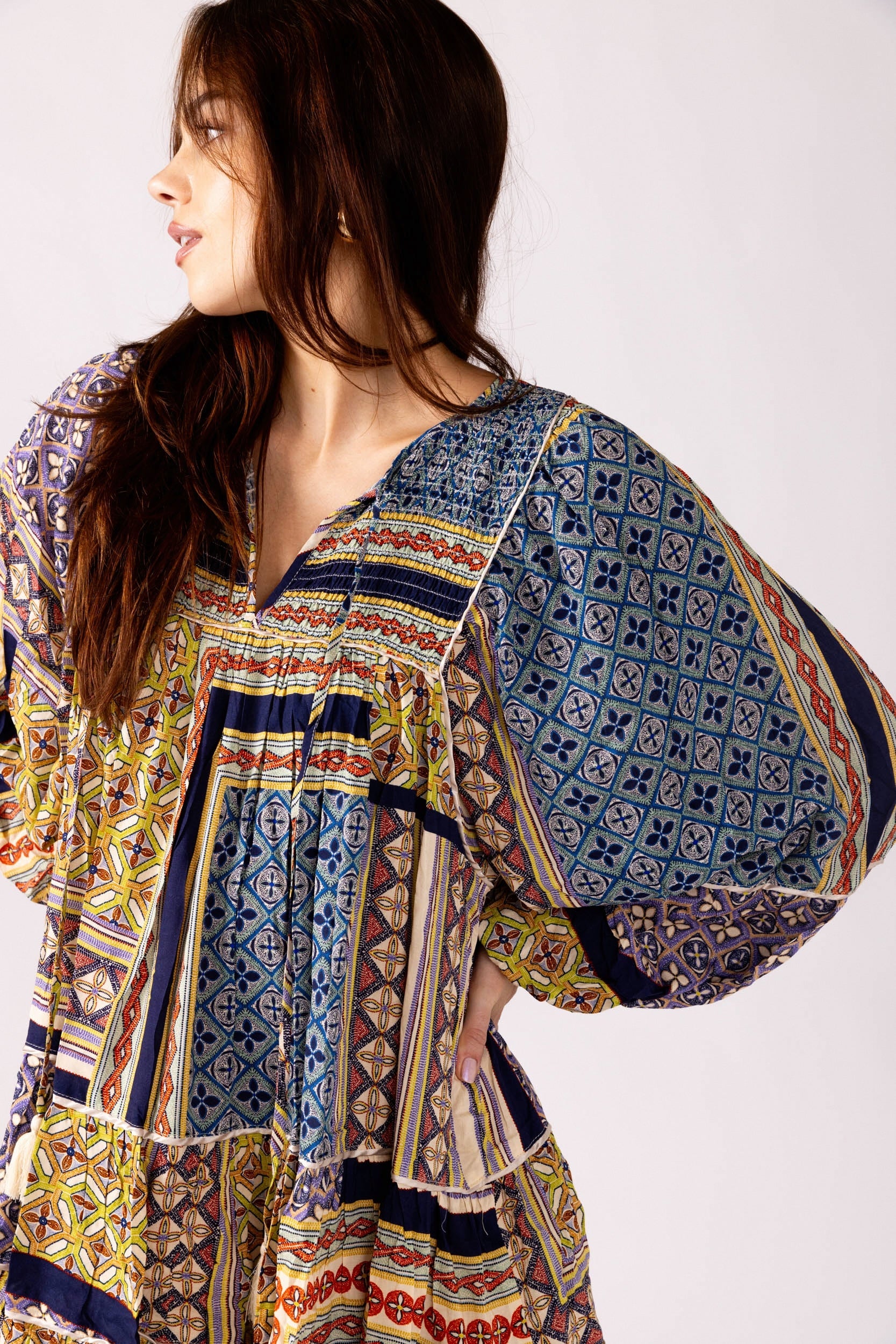 Sally Abstract Print Mini Dress