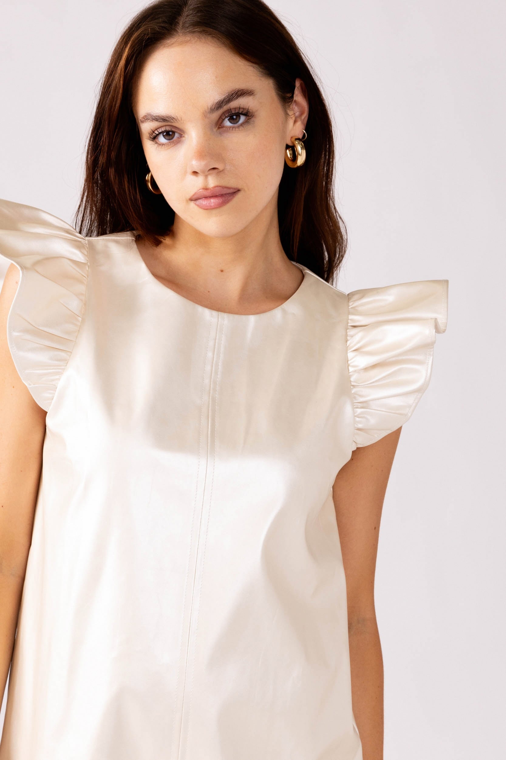 Bambi Leather Mini Shift dress