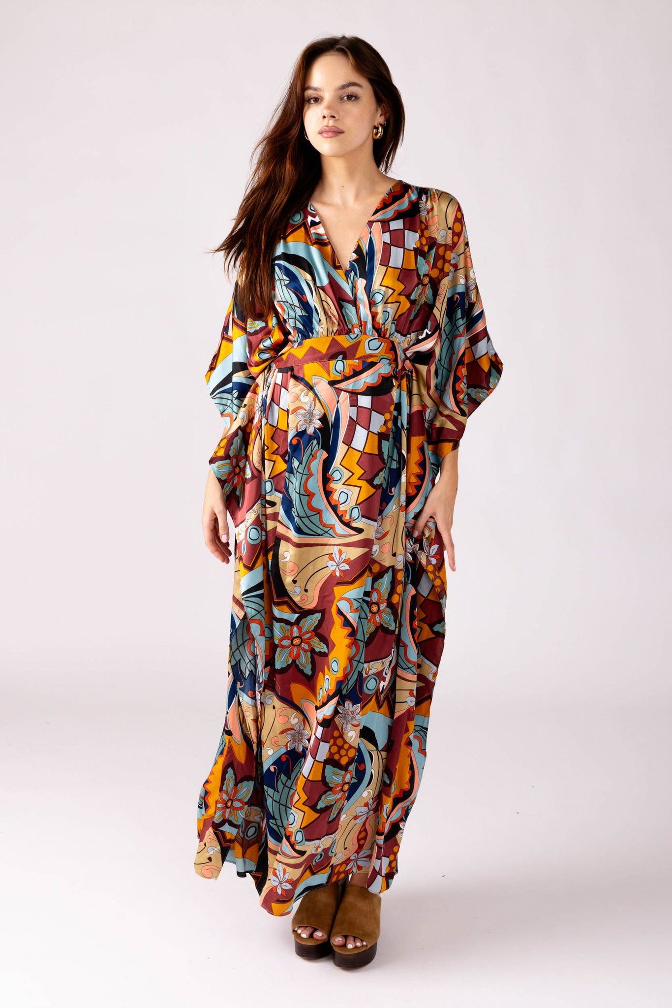 SALE - Phoebe Kimono Sleeve Maxi Dress