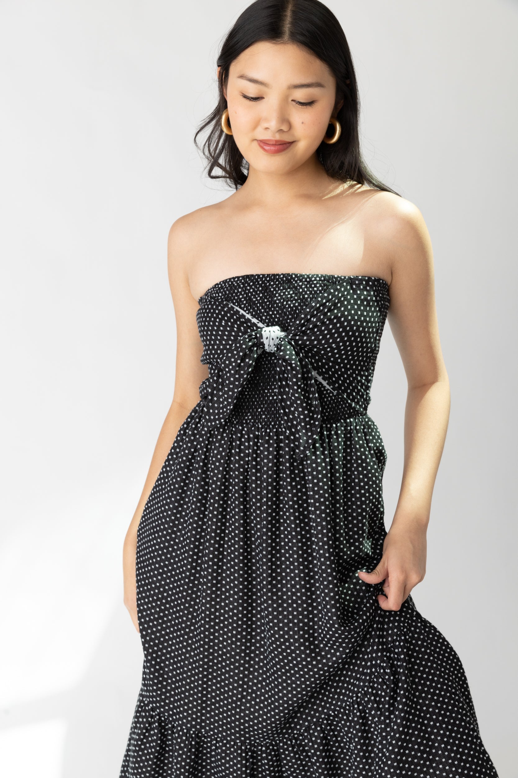 SALE - Francis Strapless Smocked Dress