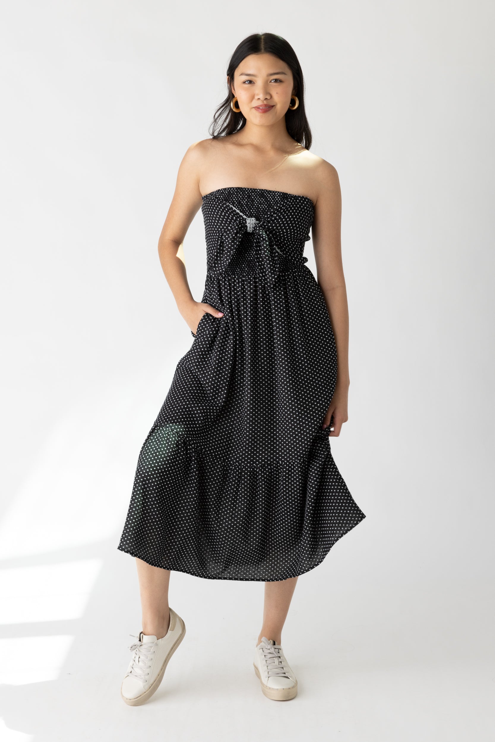 SALE - Francis Strapless Smocked Dress