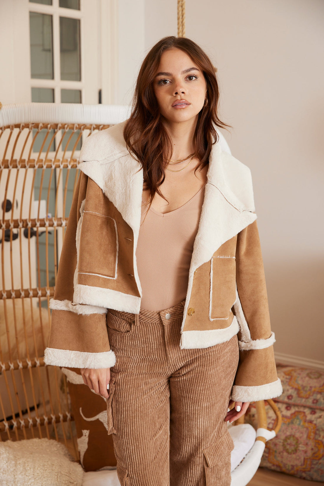 Rhea Sherpa Trimmed Jacket