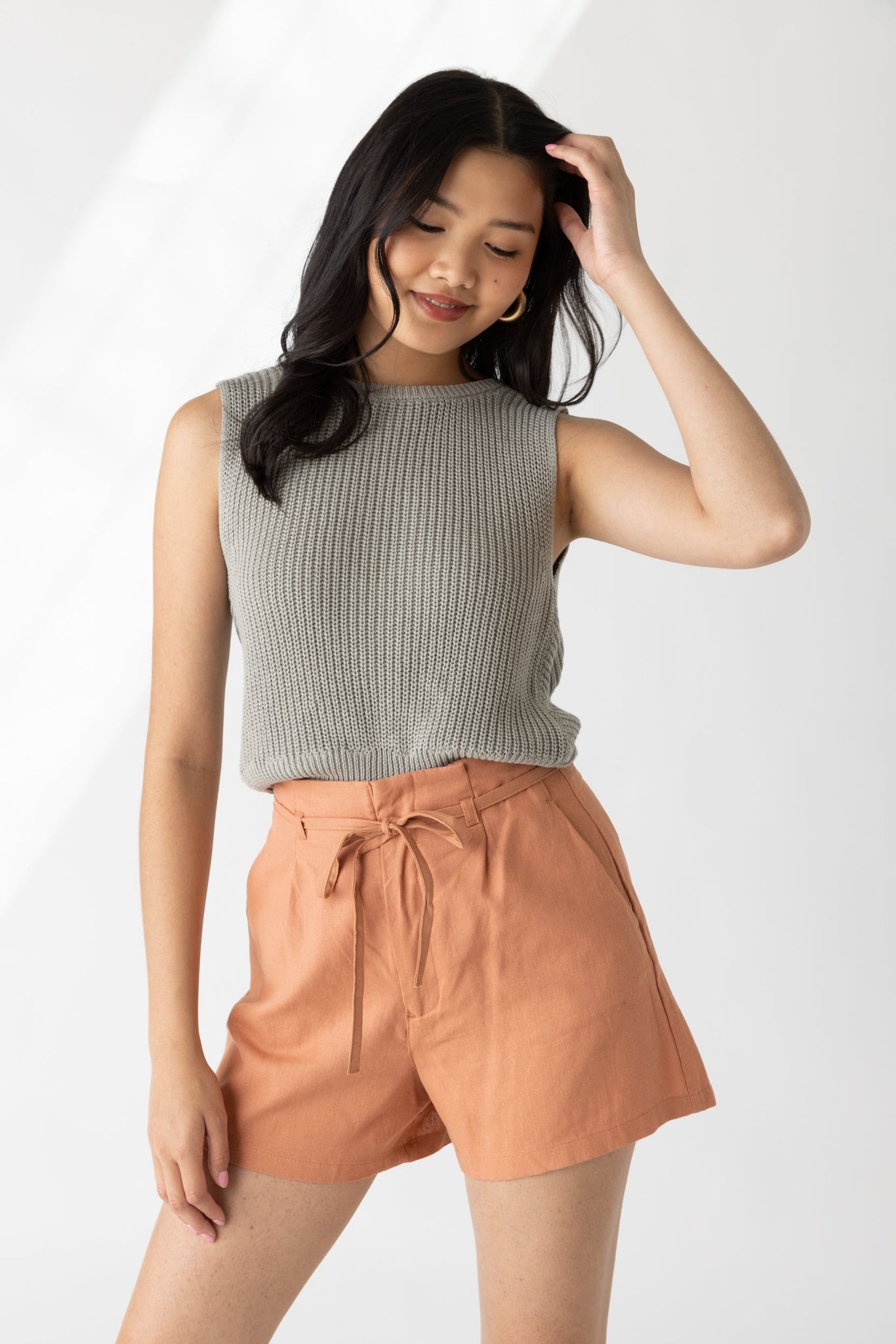 Beverly Pleated Tie Waist Shorts