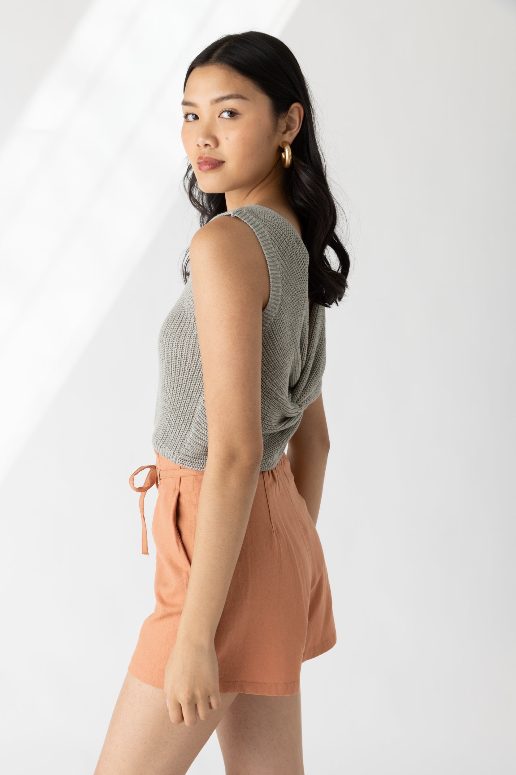 Kendall Twist Back Knit Tank