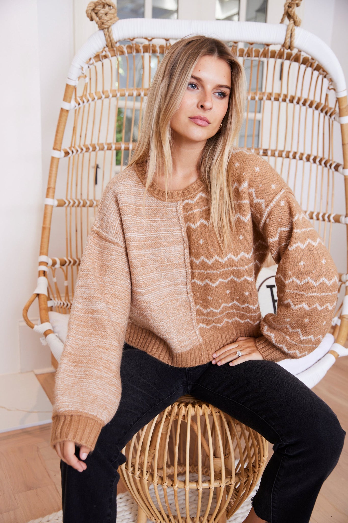 SALE - Remi Two Tone Sweater