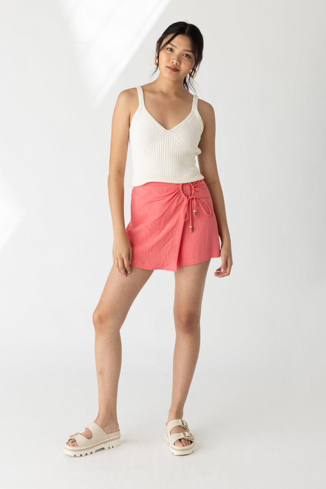 SALE - Terri Bead Detail Tie Wrap Skort