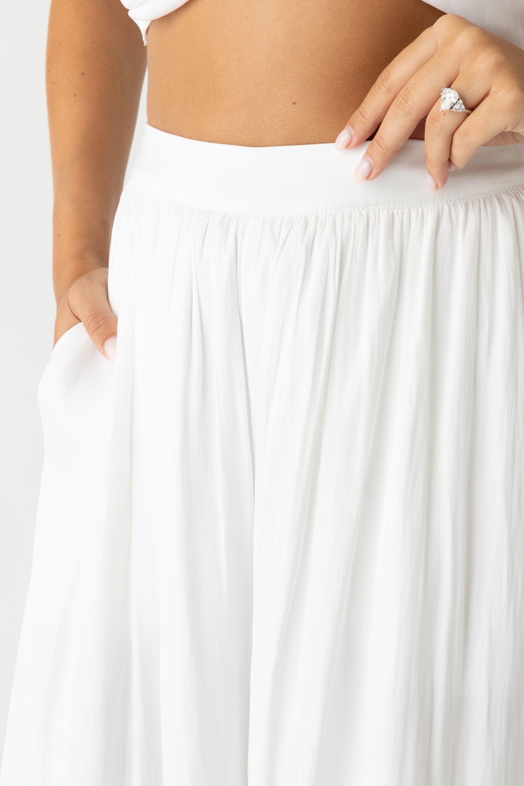 SALE - Brandy Smocked Waist Wide Leg Pant