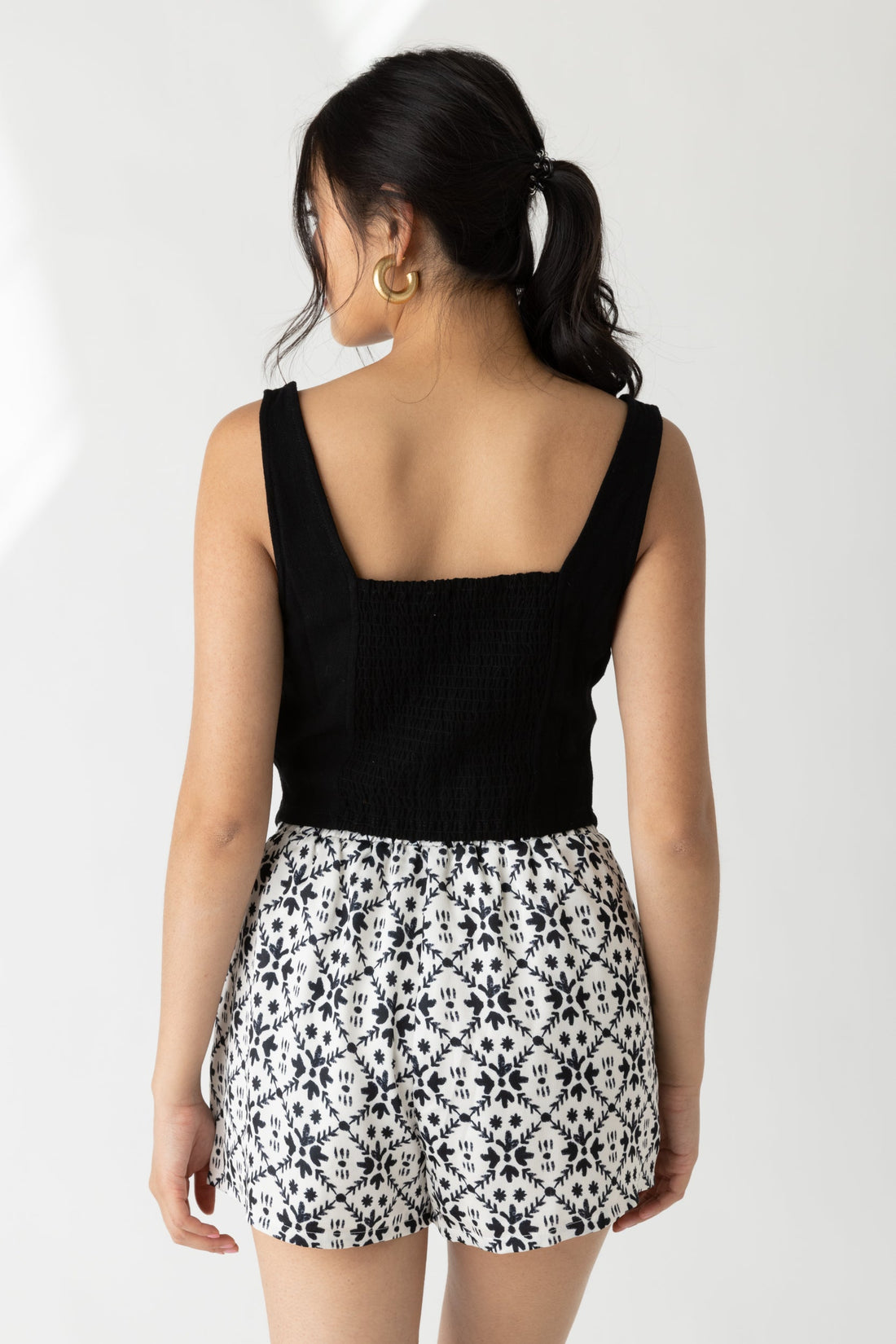 SALE - Becky Linen Cropped Tank