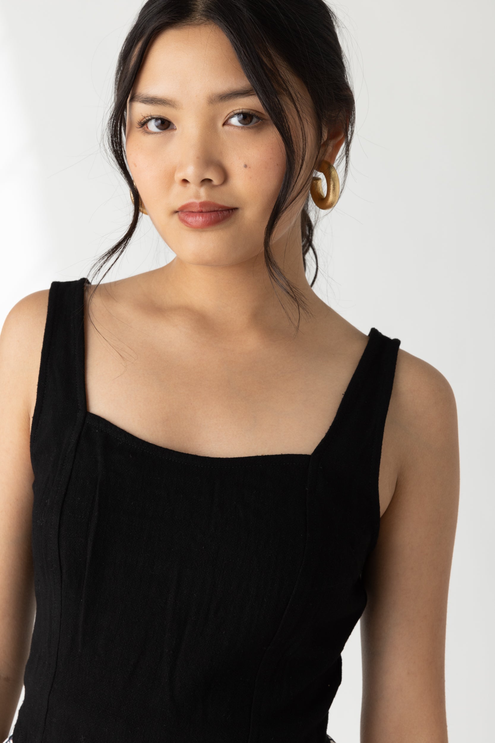 SALE - Becky Linen Cropped Tank