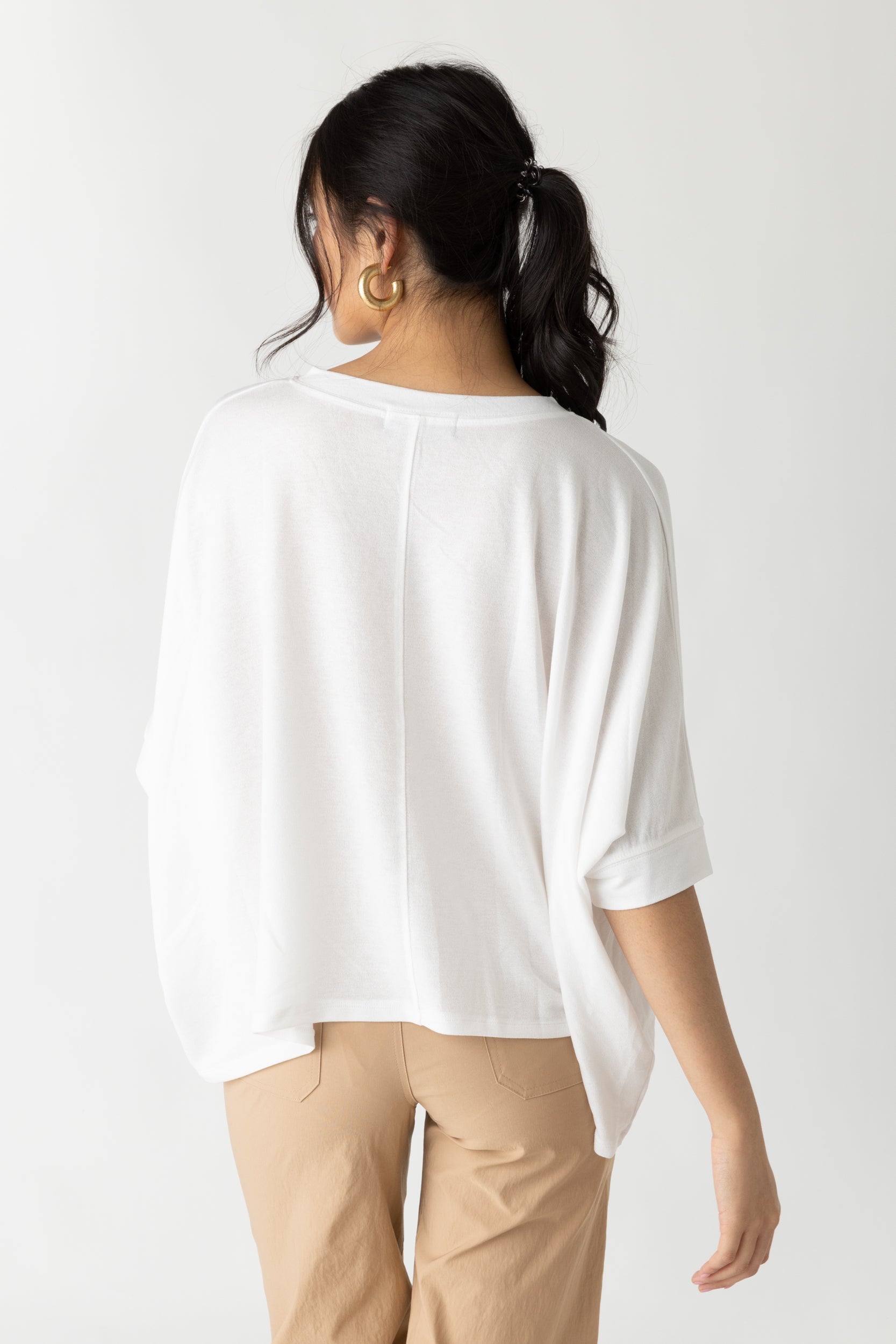 SALE - Brenna Oversized V Neck Tee