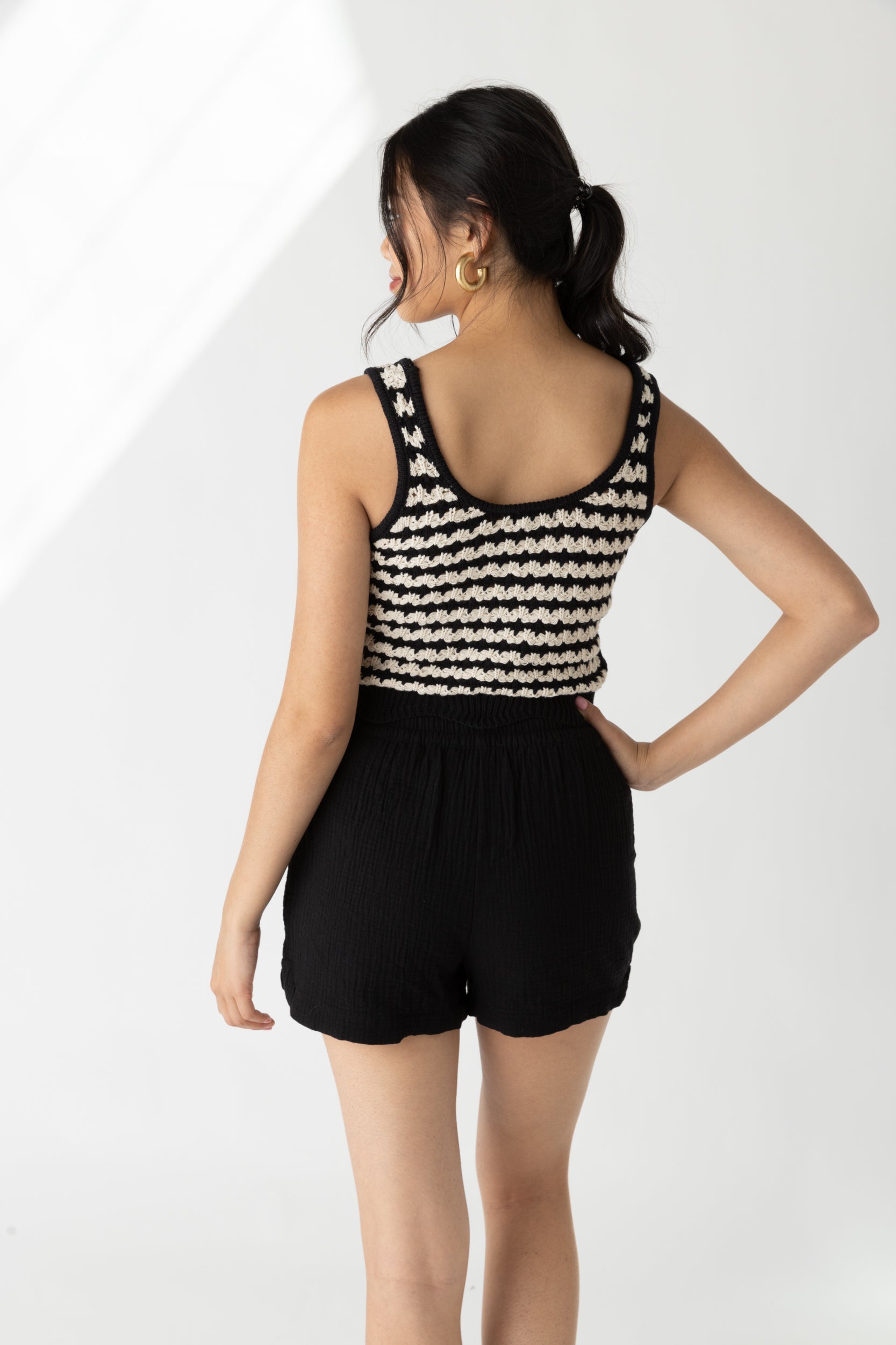 SALE - Pena Cropped Crochet Tank