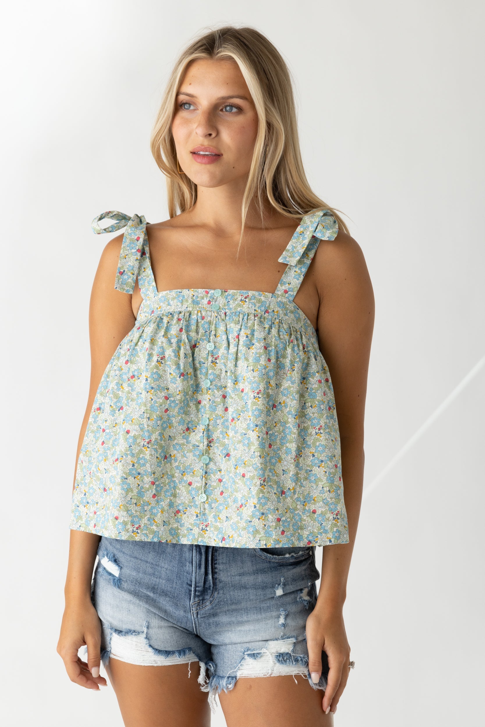 SALE - Alex Floral Tie Strap Cami