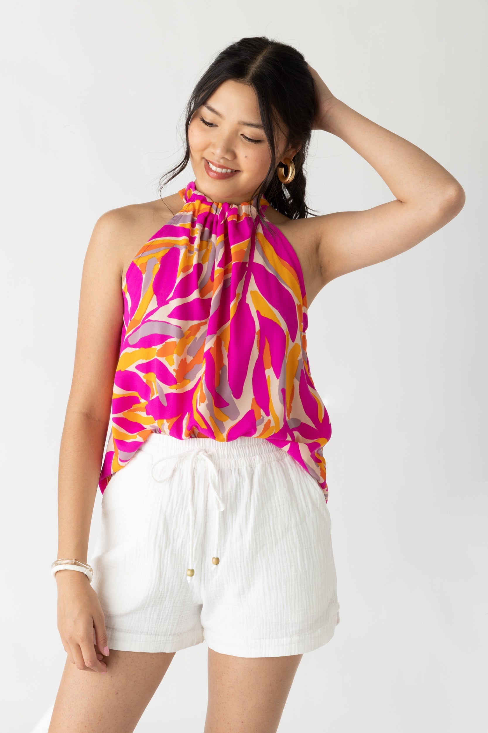 Amelia Printed Halter Top