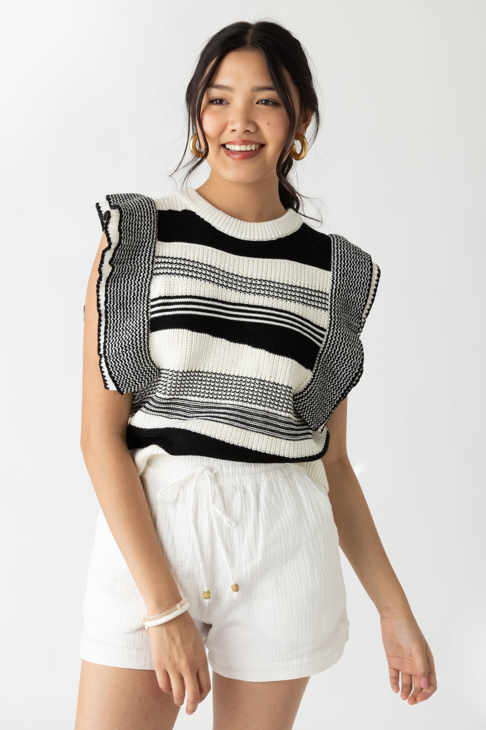 Bonnie Ruffled Knit Top