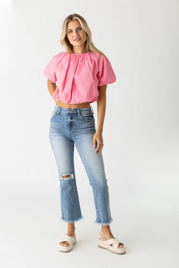 Rayna High Rise Cropped Flare Jeans