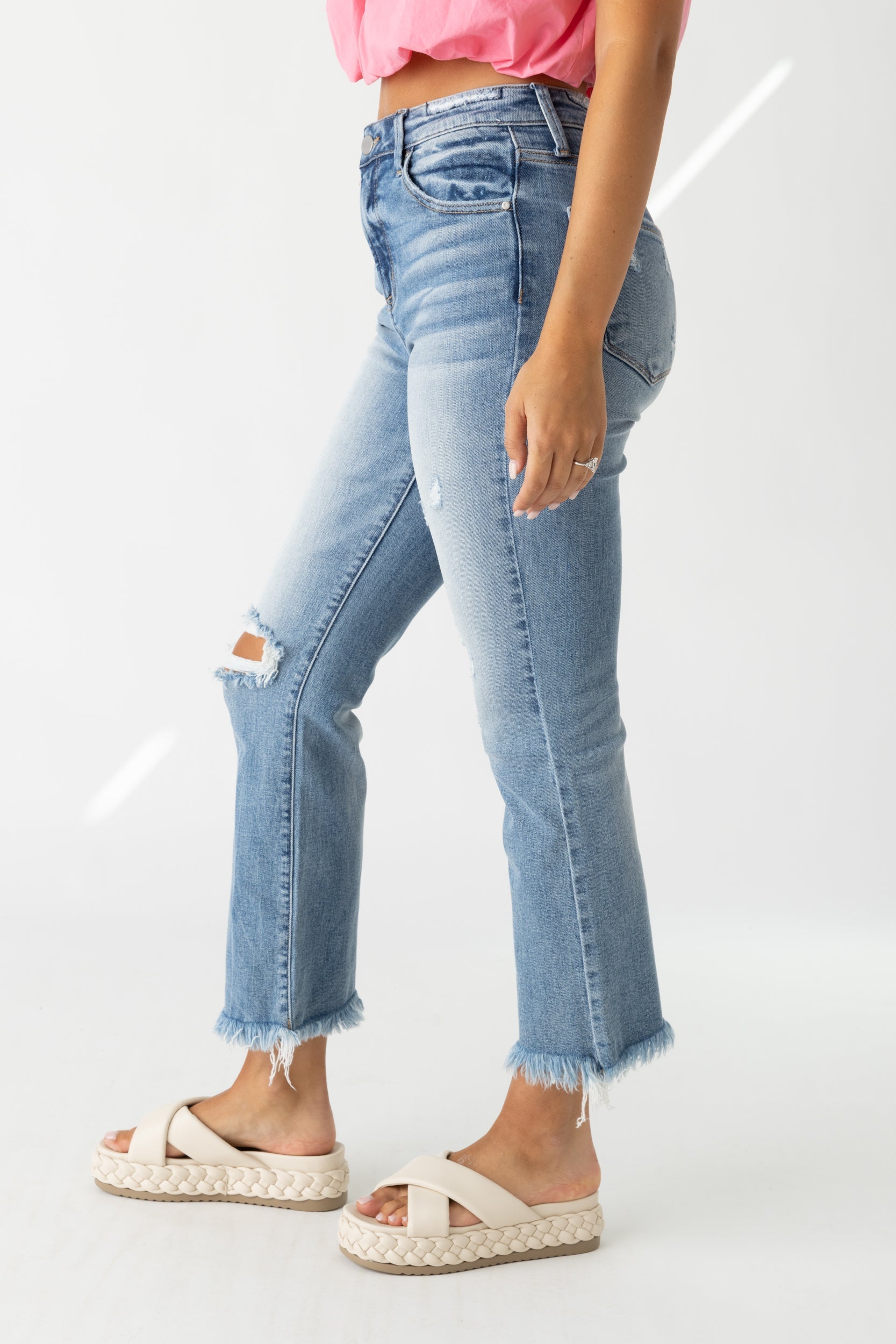 Rayna High Rise Cropped Flare Jeans