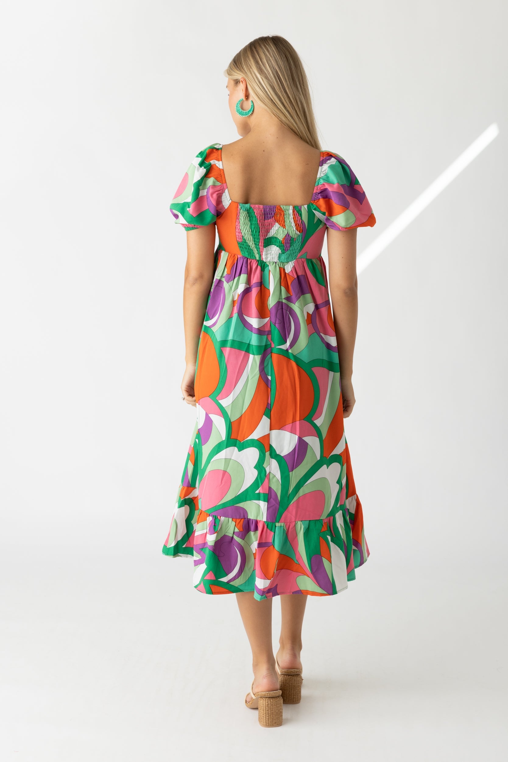 SALE - Crosby Printed Puff Sleeve Maxi Dress