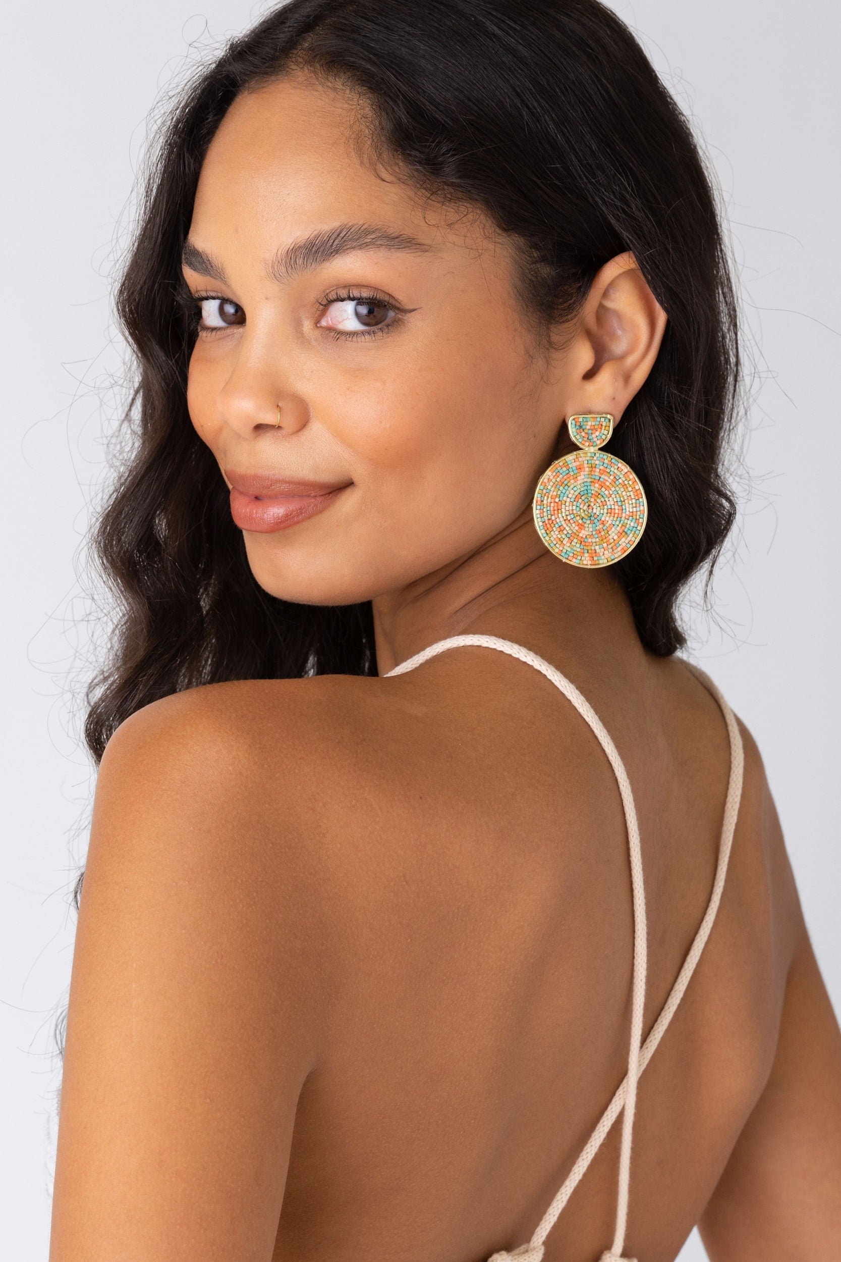 SALE - Ink + Alloy Confetti Large Circle Earring