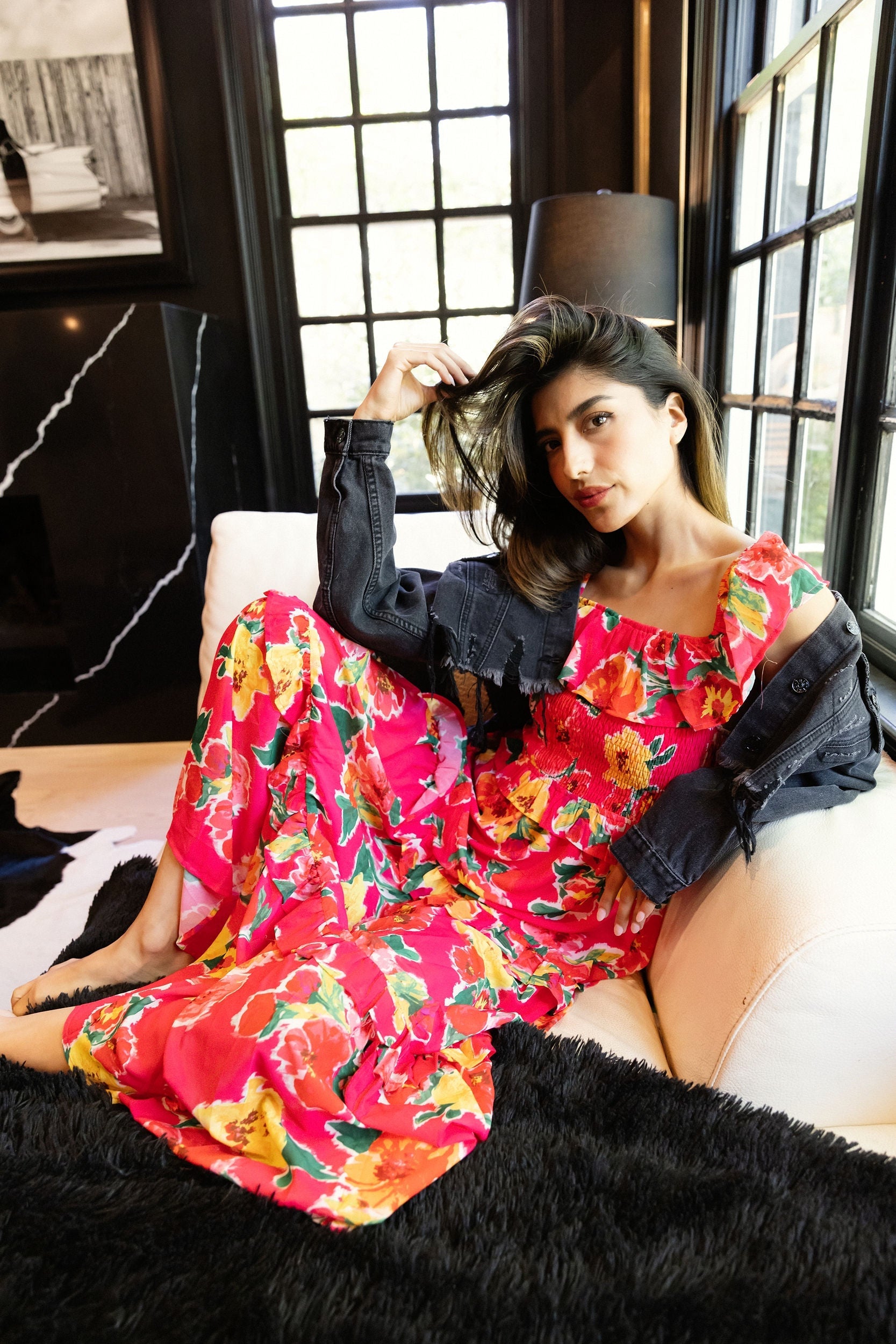 The Whitis Printed Midi Dress