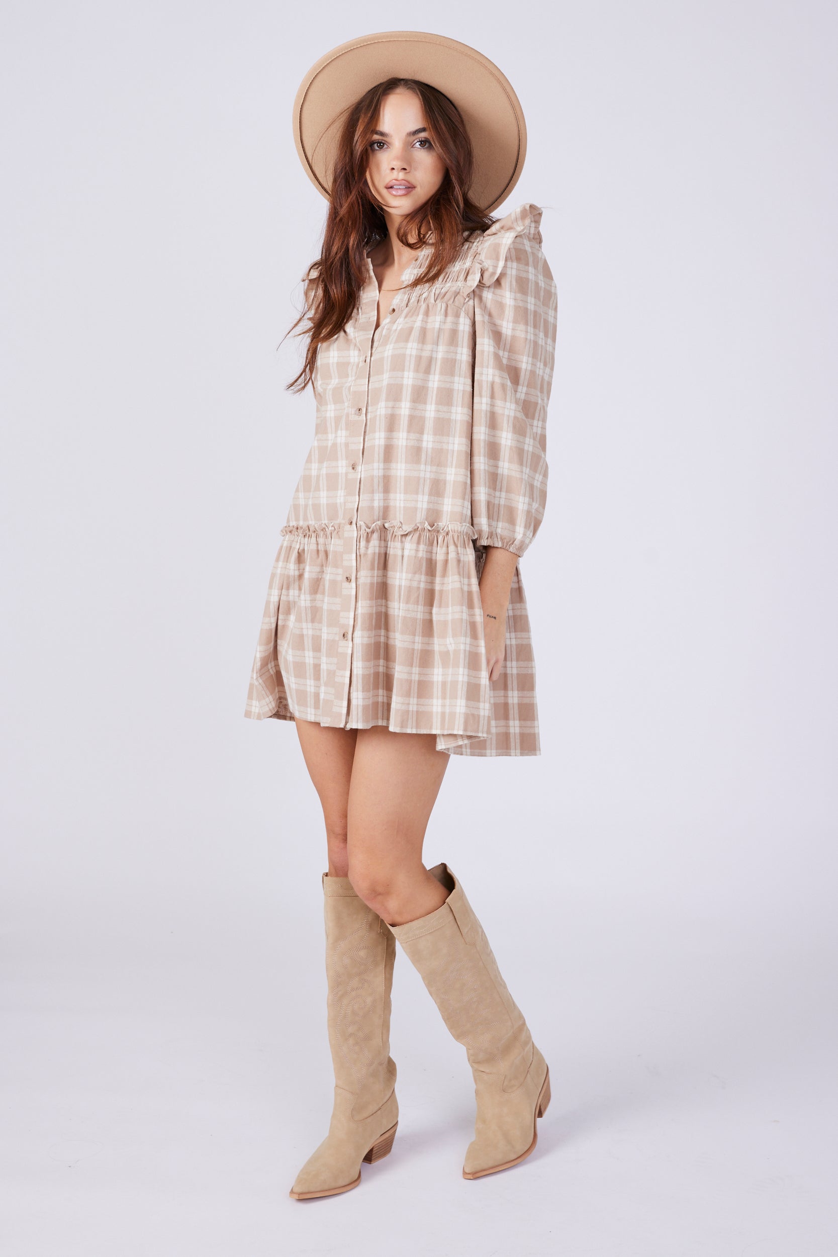 SALE - Kate Checked Dress