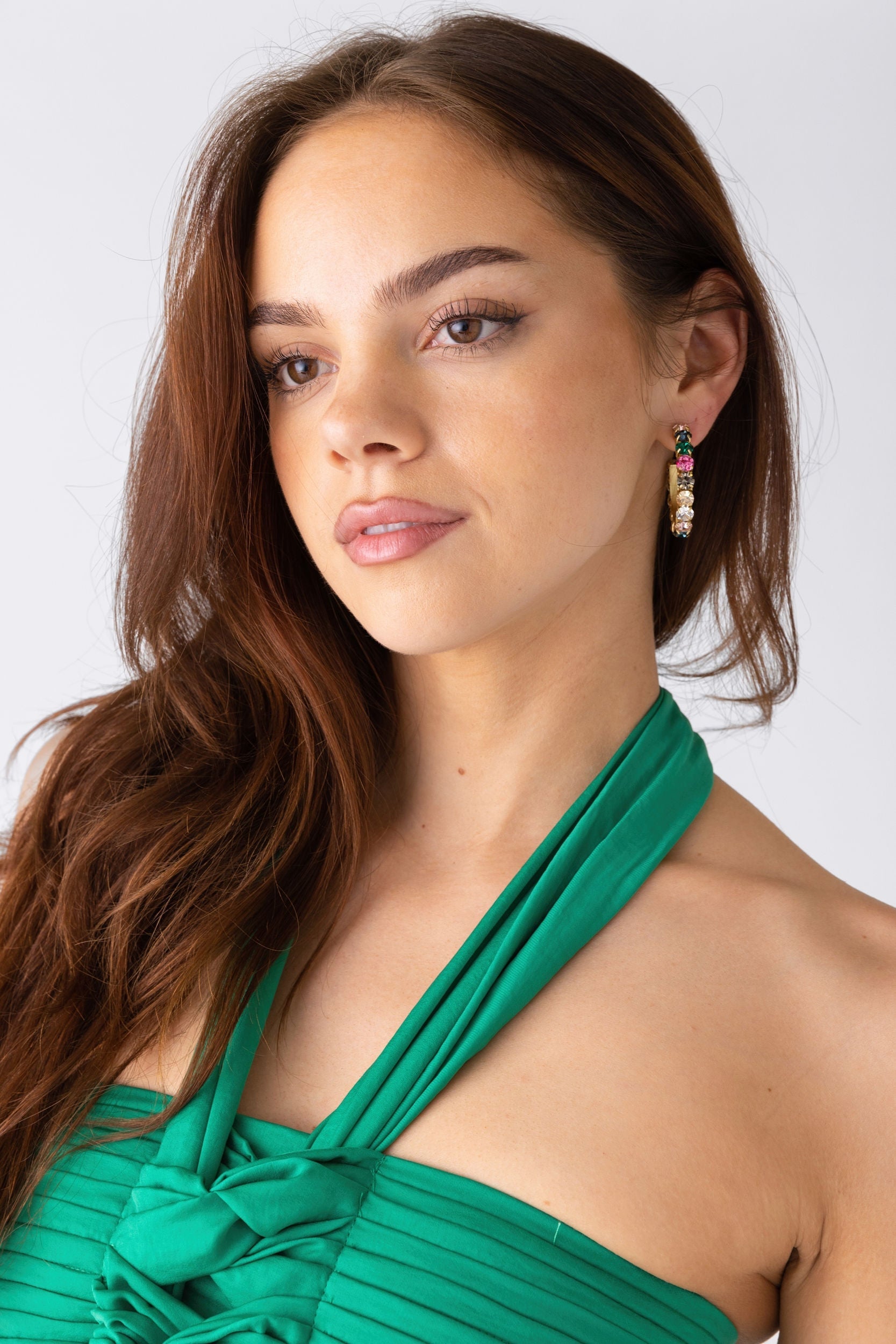 SALE - Ink + Alloy Mixed Large Hoop Earrings Rainbow