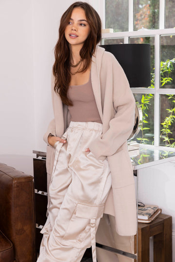 SALE - Flora Knit Shawl Collar Coat