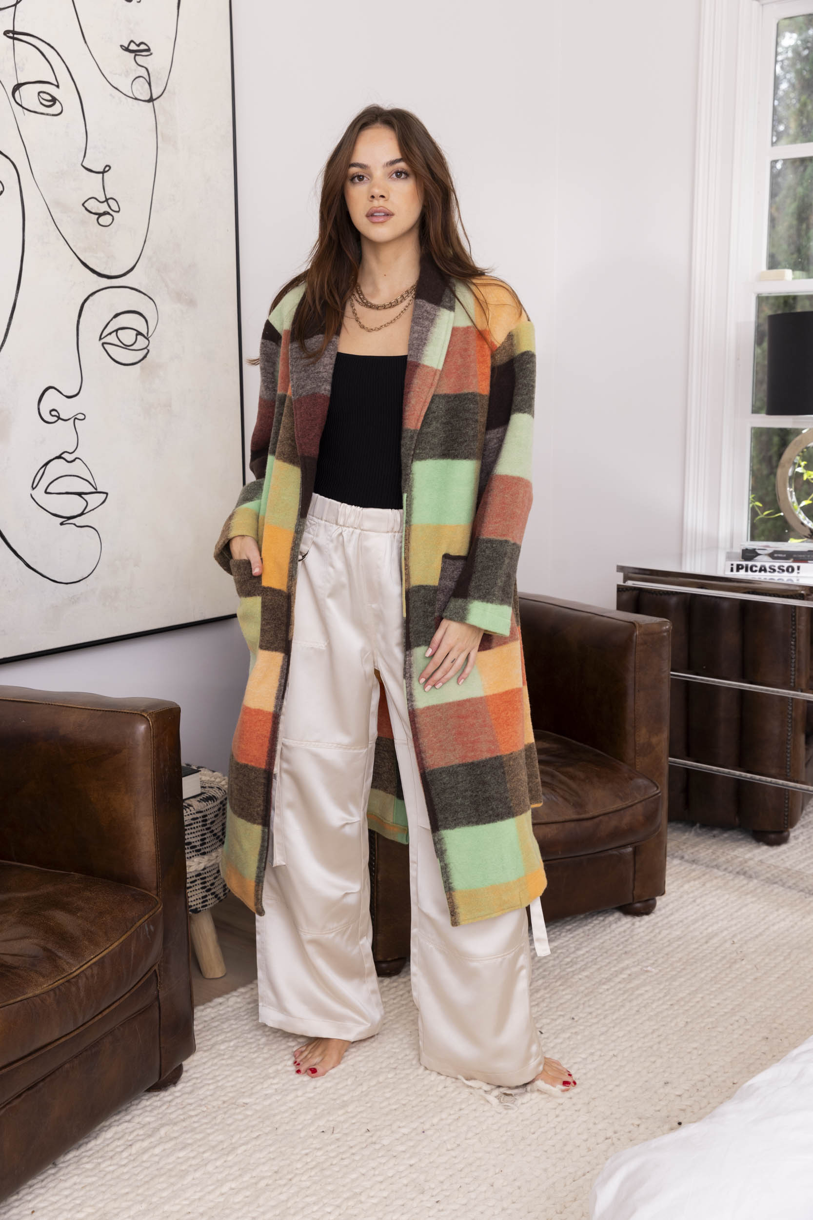 Lilah Fuzzy Midi Coat