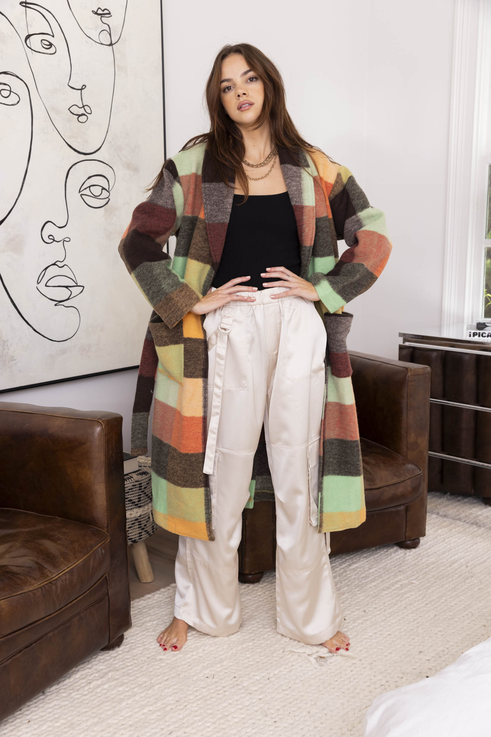 Lilah Fuzzy Midi Coat