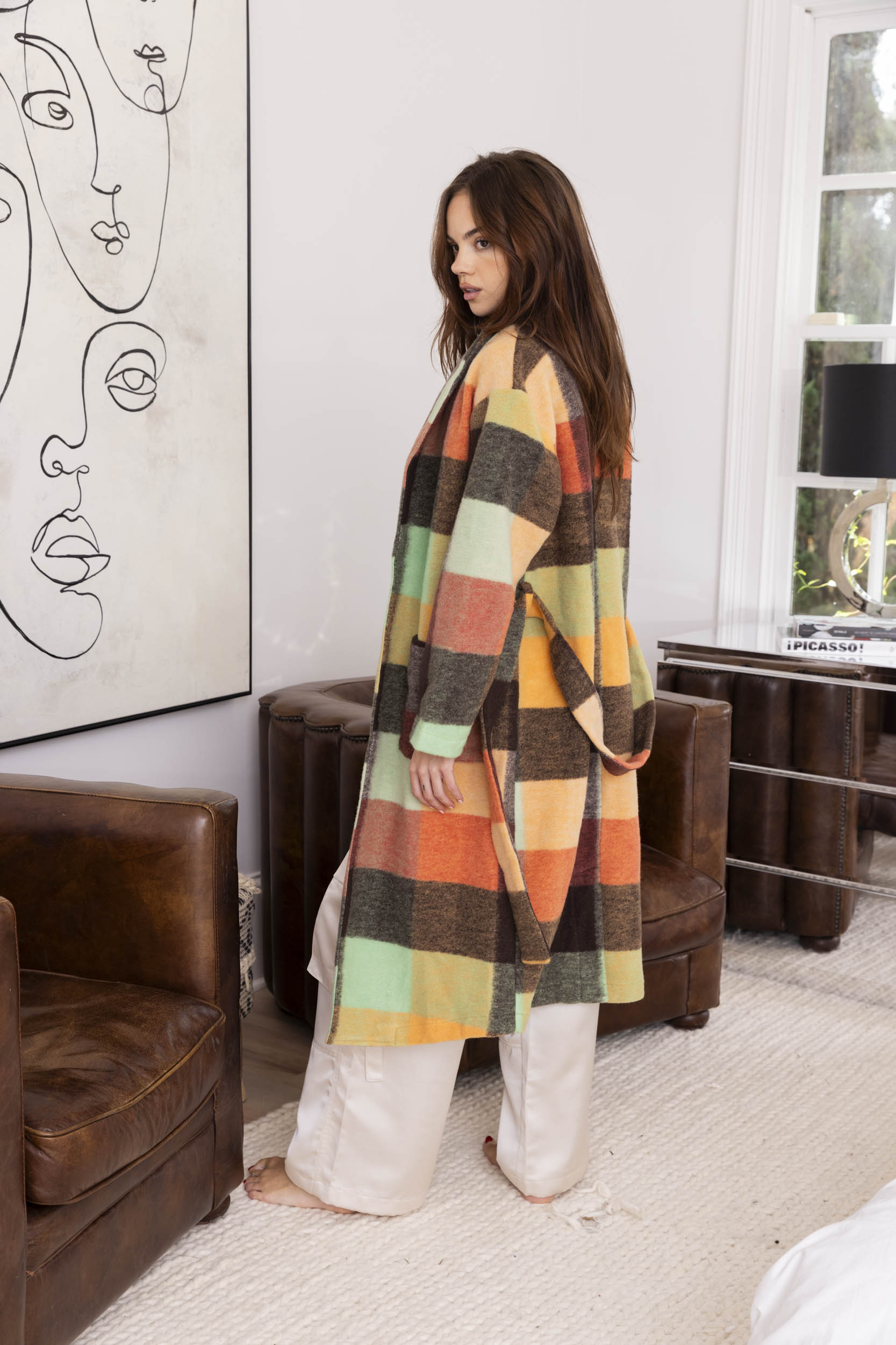 Lilah Fuzzy Midi Coat