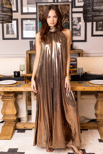 SALE - Bianca Metallic Jumpsuit