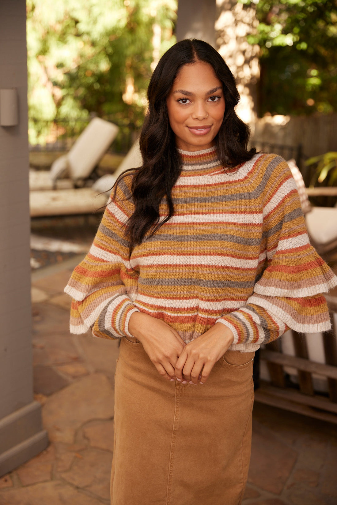 SALE - Koami Ruffled Sweater