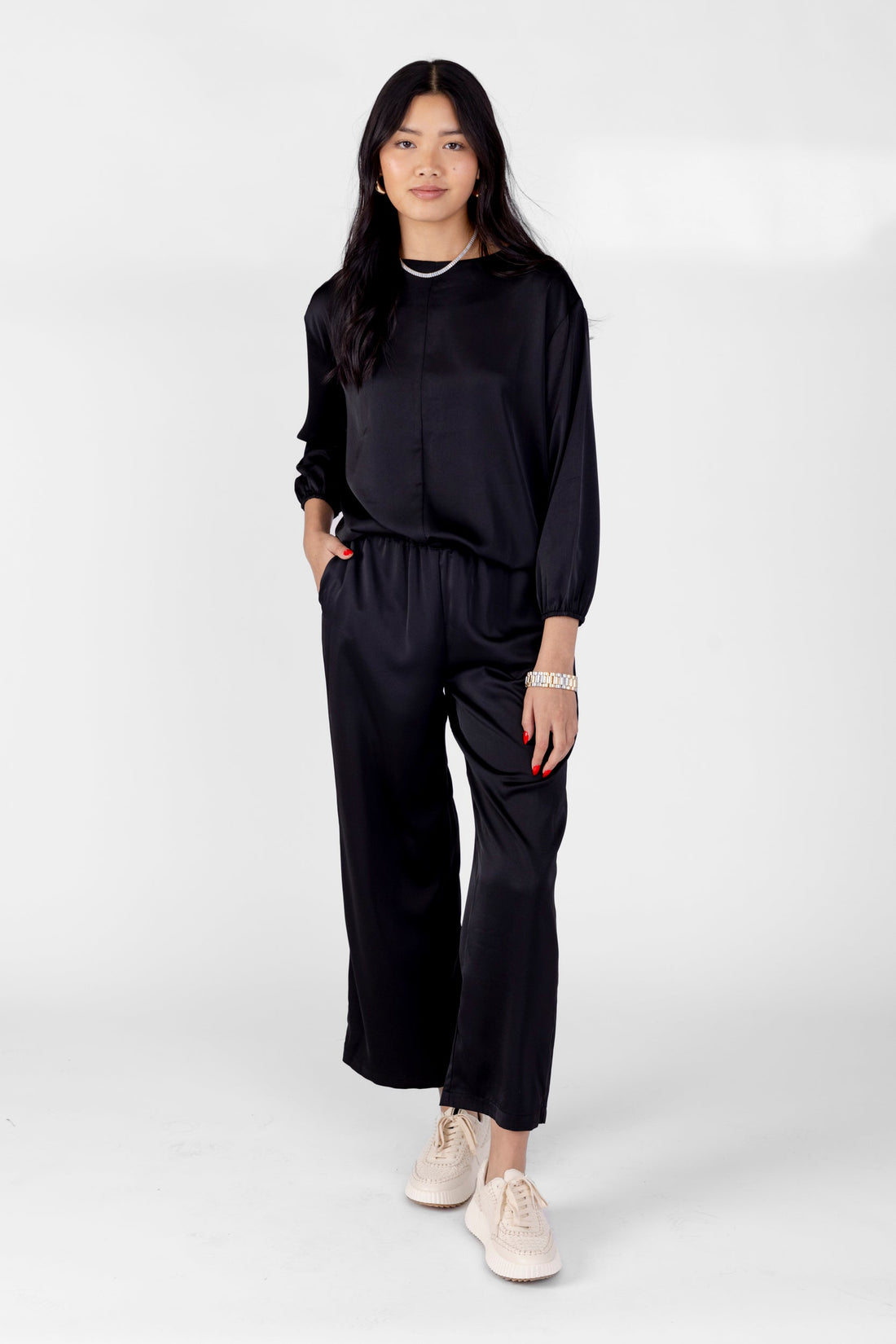 SALE - Lila Satin Loose Fit Top